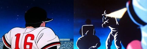 背後からビームが！