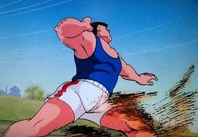 砲丸投げのフォームで95ｍ