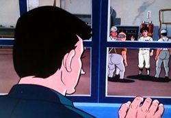 花形は組立工となにやら相談中