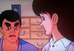 焦った一徹、キッと明子を見て、