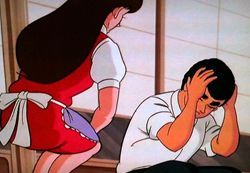 明子は伴家に走り、諦めきる飛雄馬を励ます