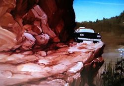車はどんどん山奥に