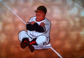 一塁手を吹っ飛ばしてセーフ