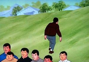 一徹、見ていられず、ふらふらと